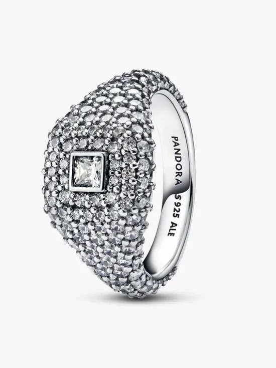 Pandora Pav�� Square Cocktail Ring - Picture 1 of 5